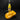 Jarritos mango soda bottle with a yellow bar on a black background